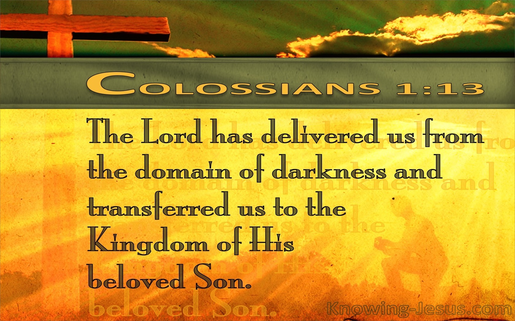 Colossians 1:13 The Lord Has Delivered Us (yellow)